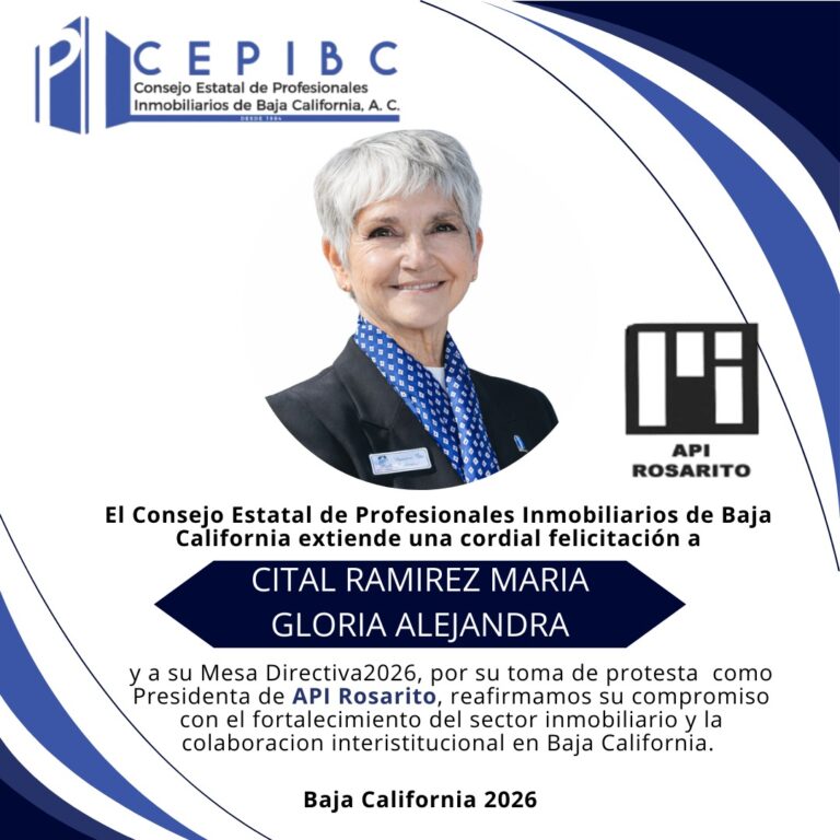 CEPIBC felicita a la Lic. María Gloria Alejandra Cital Ramírez por asumir la presidencia de API Rosarito