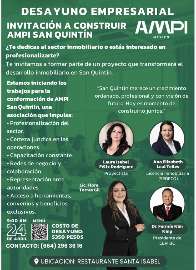 DESAYUNÓ EMPRESARIAL SAN QUINTÍN